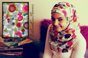 Latest Multi Color Flowers Abaya Design