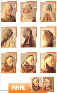 Hijab styles In diffrent pose