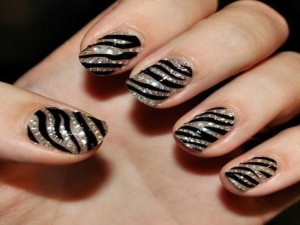 Zebra Nail Art Designs Ideas