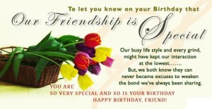 Beautiful Birthday Wishes on Friendship