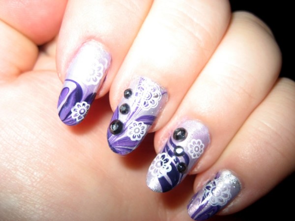 animal-print-stunning-purple-gradient-nail-art-design-with-cool-white-swirls-and-nail-polish-design-ideas-easy