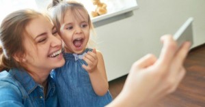 Best mom and kid selfie