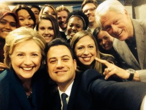 Hillary with colleagues