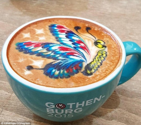 Beautiful Butterfly Latte Art