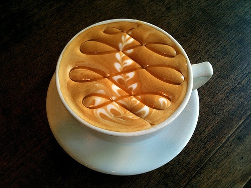 coffee art swirl
