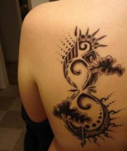 Beautiful and Amazing Single Back Tattoo