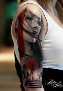 Amazing Girl Arm Tatto