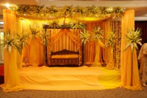 Mehndi Stage Decoration HD Wallpaper