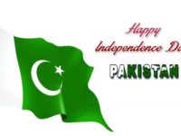 Happy Independence Day Pakistan with flag